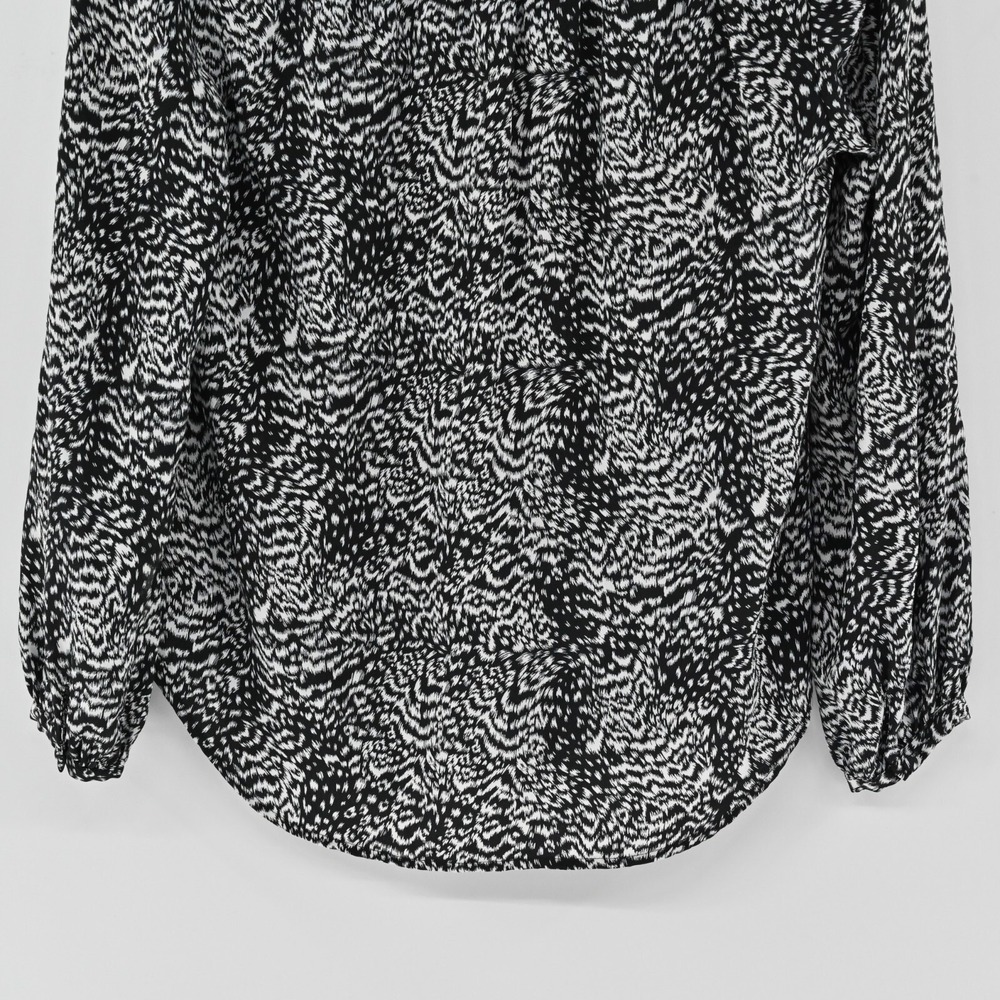 Joie Silk‎ Animal Print Blouse Womens Size S Black White Top Abstract Capsule - Picture 12 of 12